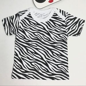 24 months Black Zebra Stripe kids top,